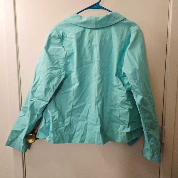 NWT Torrid Size 0 Pool Blue Blazer - Picture 3 of 4